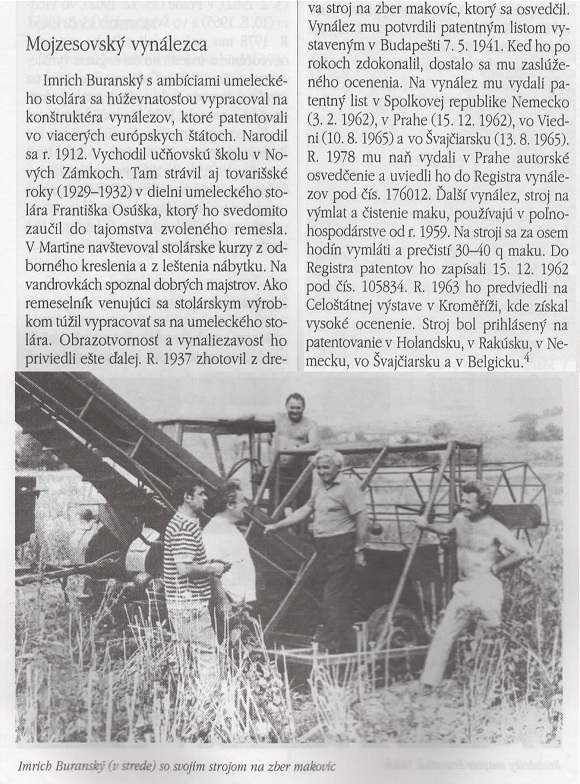 Imrich Buransk� - Mojzesovsk� vyn�lezca