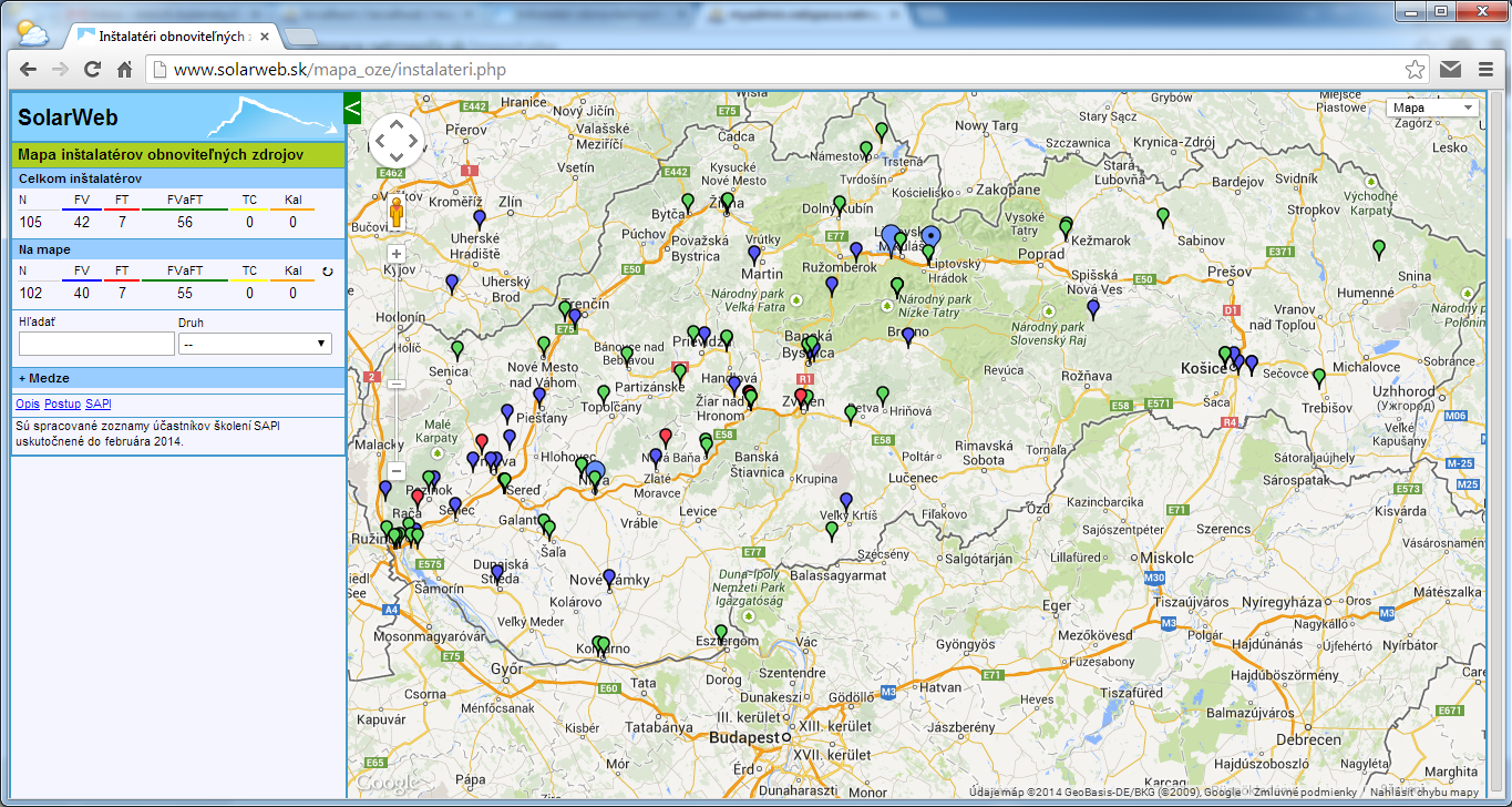 Mapa in�talat�rov